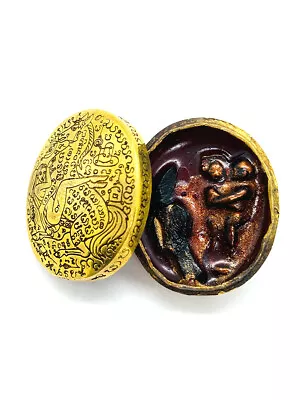 Charming Wax Magic Thai Buddha Amulet Pendant Kruba Wang Talisman Luck Love Rare • $39.50
