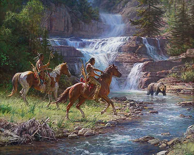  Encounter At The Falls  Martin Grelle Fine Art 30  Giclee Canvas • $850