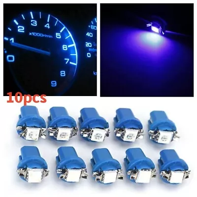 10Pcs T5 BLUE Universal Car Parts Dashboard Instrument Panel LED Lights Bulbs • $14.98