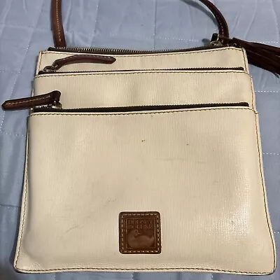 Vintage Dooney & Bourke Cream Crossbody Read Description Has Stains • $15