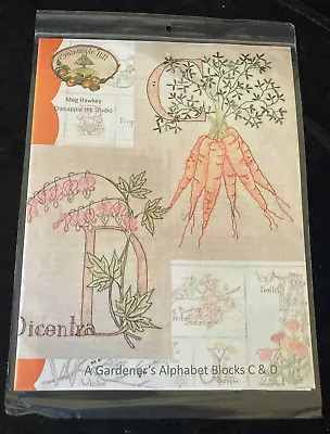 Crabapple Hill Meg Hawkey Gardener Alphabet Quilt Block Pattern C D Carrots • $7.95