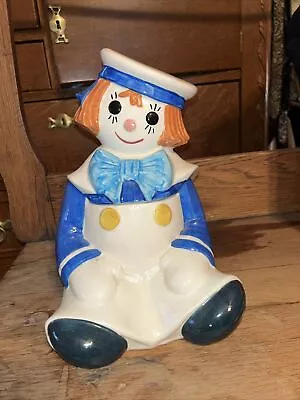 Vintage Metlox Poppy Trail Raggedy Andy Cookie Jar 1970s Beautiful Condition • $24.99