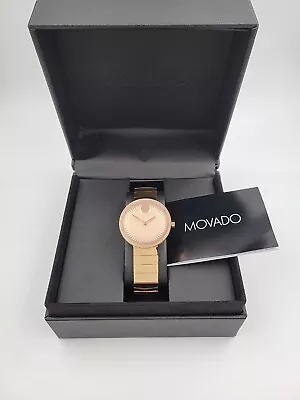 Movado Women’s Edge Rose Dial Rose Gold PVD Swiss Watch - 3680013 ($995 MSRP) • $249.99