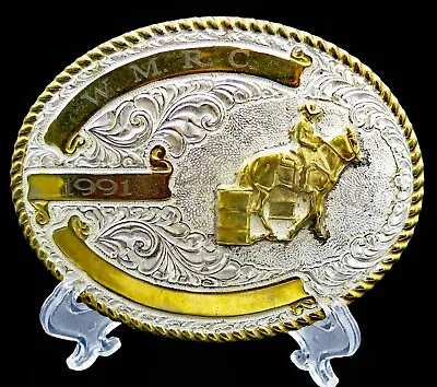 West Marshall County Riding Club Trophy Award Barrel Racing Vintage Belt Buckle • $77