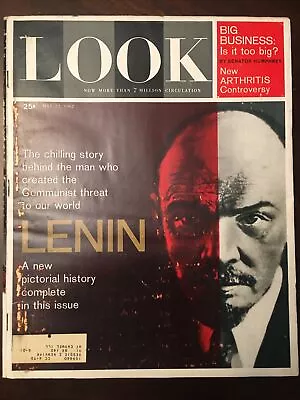 Vintage LOOK Magazine May 22 1962 Lenin Red Threat U-2 Sports News Ads Ephemera • $3.99