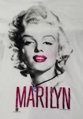 Red Carpet Noir 1985 Women’s Marilyn Monroe White T Shirt Size L Preowned • $17