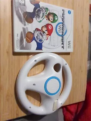 Mario Kart Wii Game + 1 Official Wii Wheel ~ TESTED AND WORKING ~ Nintendo  • £8.99