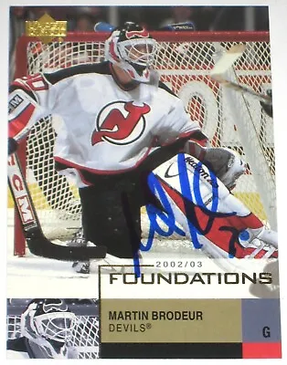 Martin Brodeur Signed Upper Deck Foundations New Jersey Devils Card Autograph!! • $19.99