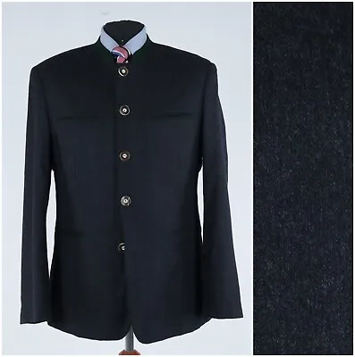 Mens Trachten Loden Blazer 44R UK Size SALZBURG Dark Grey Wool Sport Coat Jacket • £119.99
