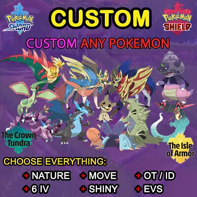 $1 • Buy Pokemon Sword And Shield - Crown Tundra - Custom Any 6IV Pokemon ✨Ultra Shiny 