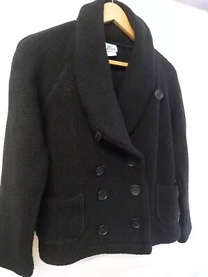 Ladies Womens Lacoste Knitted Cardigan Jacket Black 36 Worn Once Only • £24.95