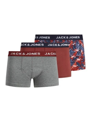 £17.99 • Buy Jack & Jones 3 Pack Trunks Boxer Shorts Mens Underwear Grey Red Blue
