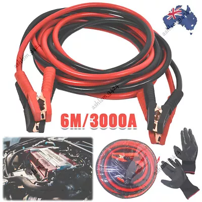 Heavy Duty Jump Leads 6M Booster Cables Car Van 3000AMP Battery Starter Recovery • $35.99