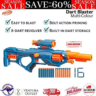 Nerf Dart Blaster Elite 2.0 Eaglepoint Blaster 16 Darts Scope Shooter Toy Gun AU • $52.82