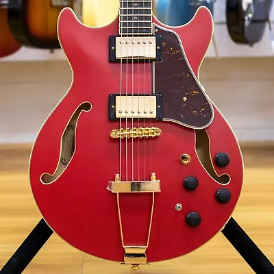 Ibanez AMH90 Artcore Expressionist Semi-Hollow Electric Guitar (Cherry Red Flat) • $1439