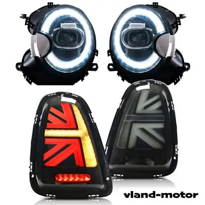 4X VLAND LED Headlights  +SMOKED Tail Lights For 2007-2013 Mini Cooper S R56 R57 • $464