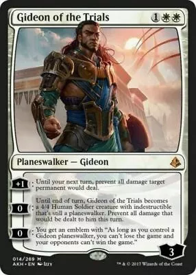 1x GIDEON OF THE TRIALS - Amonkhet - MTG - NM - Magic The Gathering • £4.50