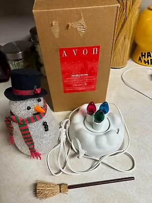 Vintage Avon  The Gift Collection  10  Chilly Sam LIGHT UP Snowman & Box • $60.19