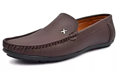 Mens Jutti Indian Mojari Nagra Formal Shoe US Size 8-12 Brown Loafers Officewear • £30.50