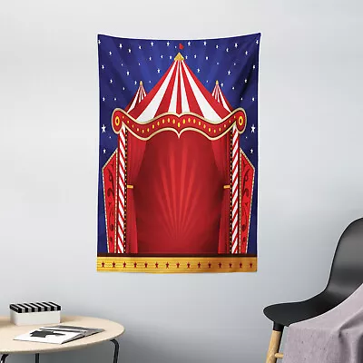 $21.99 • Buy Red Blue Tapestry Canvas Circus Tent Print Wall Hanging Decor