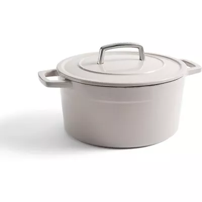 Martha By Martha Stewart 5 QT Enameled Cast Iron Dutch Oven W/Lid - Cobblestone • $81