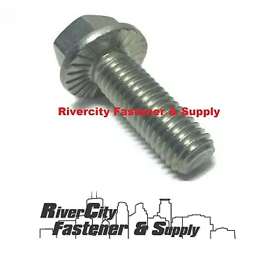 (5) 5/16-18x1-1/4 Stainless Serrated Hex Head Flange Bolts Screw 5/16x18x1-1/4 • $9.88