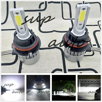 9007 HB5 6000K Bright White 8000LM LED Headlight Bulbs Kit High & Low Beam 55w • $20.99