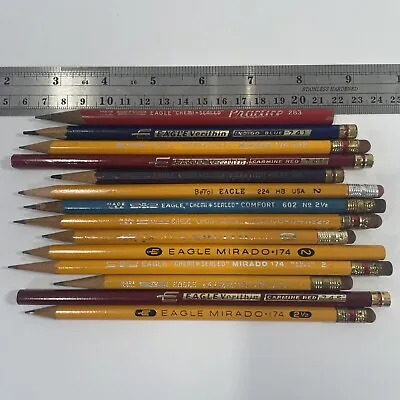 14 Vintage Eagle Lead Pencils Eagle Pencil Company - Mirado Verithin Berol • $23.16