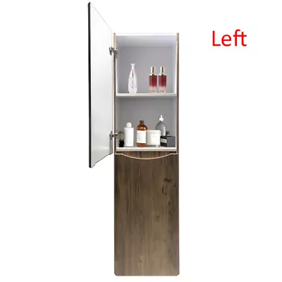 Bathroom Wall Hung Storage 1400mm Tall Cabinet Cupboard Left Right Hand Grey Oak • £175.99