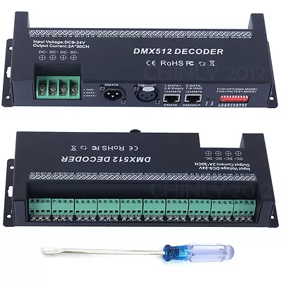 DMX 512 RGB 30 Channels LED Strip Controller Dmx Decoder Dimmer DC9V-24V Driver • $60.40