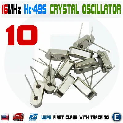 10pcs 16MHZ 16.000 HZ HC-49S Crystal Oscillator Quartz Passive Arduino Raspberry • $2.84