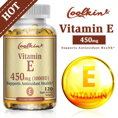 Vitamin E 1000 Iu 450mg Capsules - Supports Skin Hair Immune And Eye Health • $14.12