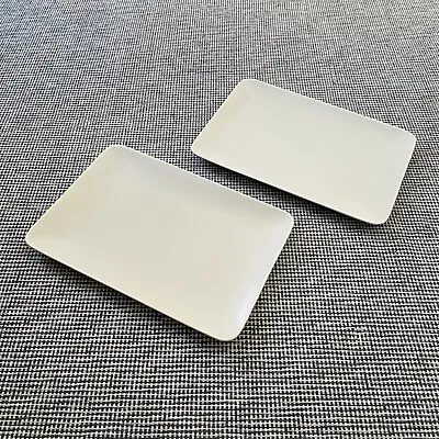 Two (2) Ikea DINERA Beige / Gray (Greige) Stoneware Rectangular Plates 12289 • $14.95