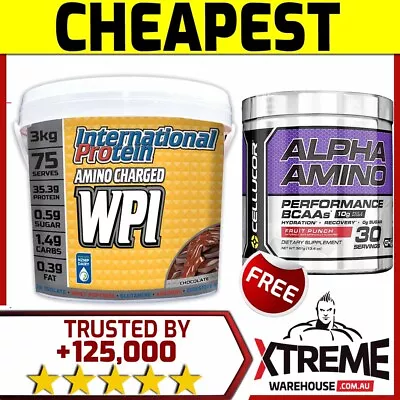 INTERNATIONAL PROTEIN AMINO CHARGED WPI 3kg CARAMEL POPC// WHEY PROTEIN ISOLATE • $174.90