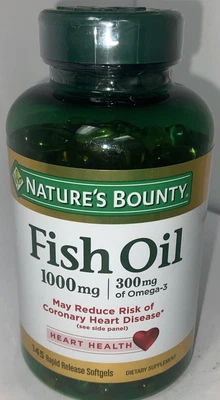 $11.99 • Buy Nature's Bounty Fish Oil Dietary Supplement - 1000 Mg - 145 Softgels