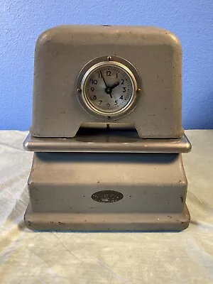 Vintage Antique Time Clock Punch Time Recorder WORKS • $84.99