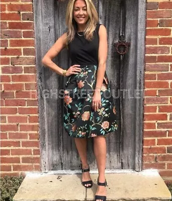£26.99 • Buy NEW Ex Coast Black Oriental Floral Dress Wedding/Party Guest  RRP £99 Size 16