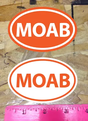 MOAB Utah Off Road UHV Mountain Bike Sticker Decal Orange White - 2 For 1 Bonus • $3.99