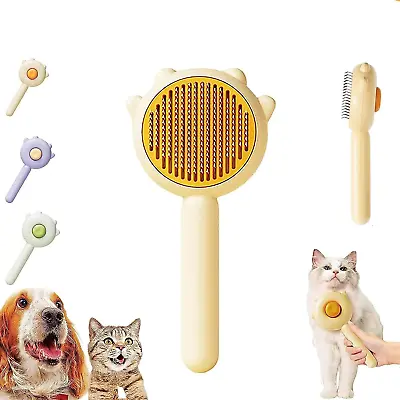 Magic Pet Comb Pet Hair Cleaner Brush Cat Grooming Brush With Release Button  • $10.39