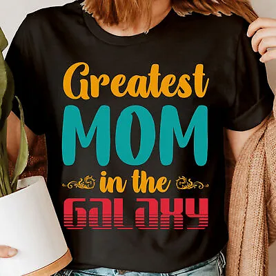 Greatest Mom In The Galaxy Mothers Day Vintage Womens T-Shirts Tee Top #BAL • £3.99