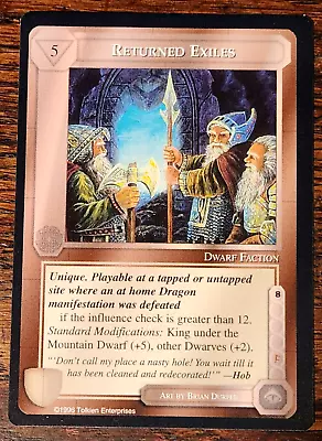1x Returned Exiles Middle Earth MECCG CCG NM Rare ( The Dragons ) Fast Ship! • $3.29