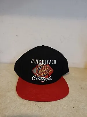 CCM Vancouver Canucks NHL Snapback Adjustable Hat/Cap Black/Red • $12