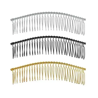 6 Pcs DIY Blank Metal Barrettes Hair Comb Wedding Veil Side • £4.91