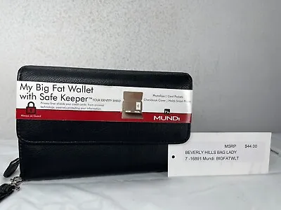 Mundi  Since 1969 -50 Years-today Nwt $39.00 Msrp $44.00 -my Big Fat Blk Wallet • $35.77