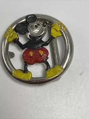 MICKEY MOUSE Belt Buckle WALT DISNEY PRODUCTIONS Vintage 1970's Metal Youth B10E • $35