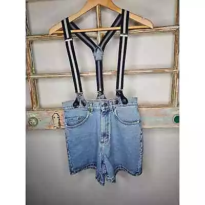 Vintage Lee Denim High Waisted Shorts With Buttons For Suspenders Size 7 • $49