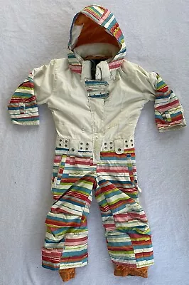 Obermeyer Vintage Kids Snowsuit Ski Suit I-Grow One Piece MultiColor Size 3 • $54.99