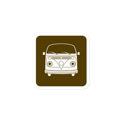 VW Style Bus Camper Van Vinyl Sticker • $3.75