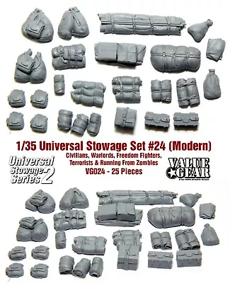 1/35 Universal Stowage  Series 2 Modern  Set #24 - Value Gear Details - 25 Pcs • $11.50