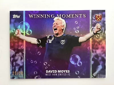 Topps West Ham Team Set 2023-2024 David Moyes  Parallel 22/25 • £29.95